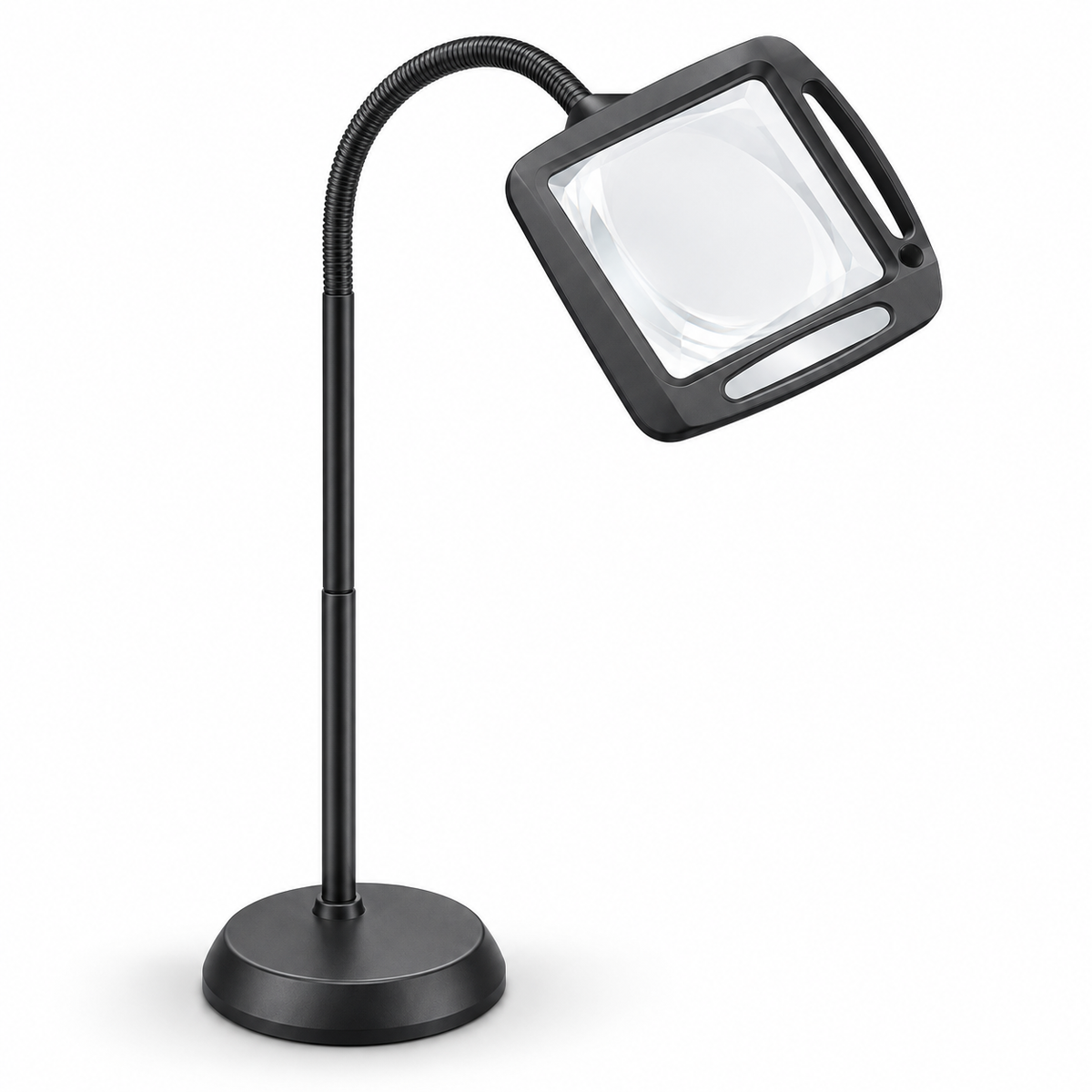 Floor Magnifying Lamp Large Lens LED Adjustable Height