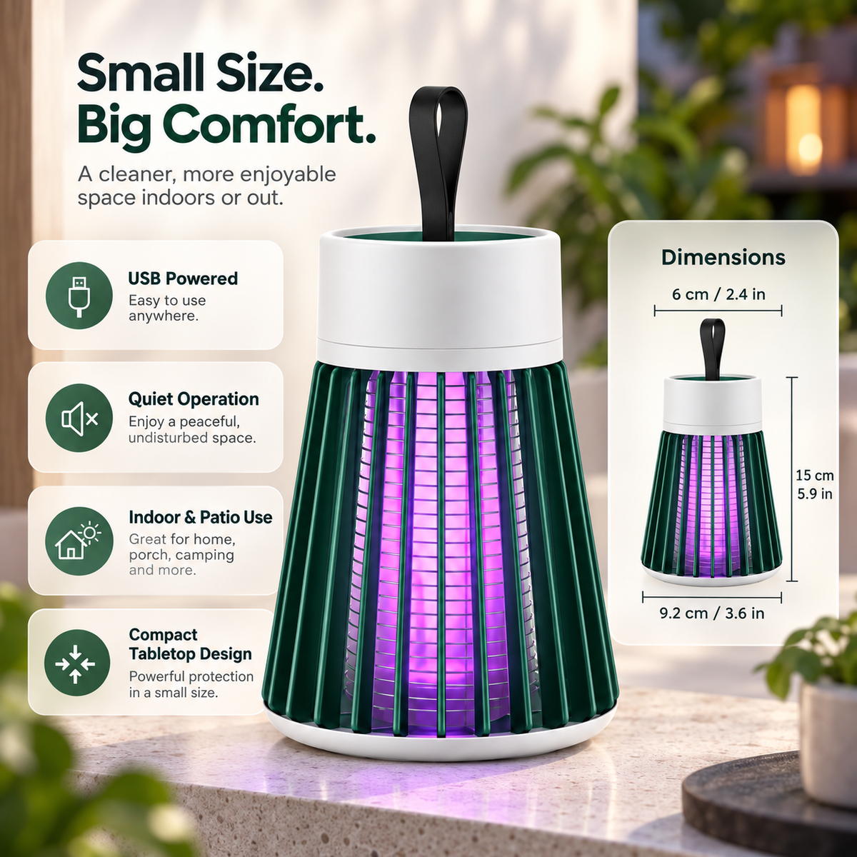 Fly Zapper Indoor USB Portable Insect Control Device