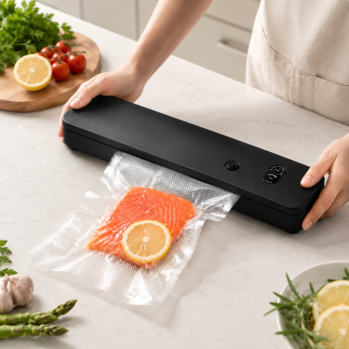 Food Vacuum Sealer Automatic Kitchen Compact Countertop