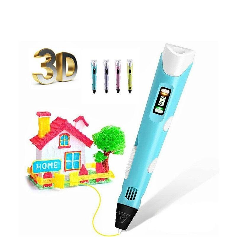 3D Drawing Pen with Variable Speed Control and 50 Meters Filament, 10 Colors