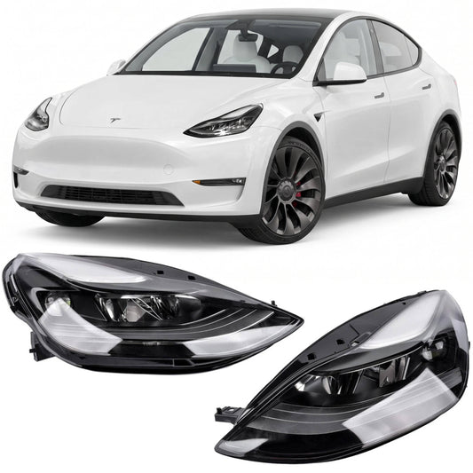 2021 to 2023 Tesla Model 3 & Model Y LED Projector Matrix Headlights, Global Spec Factory Style Replacement, Left Driver & Right Passenger Side Pair Set