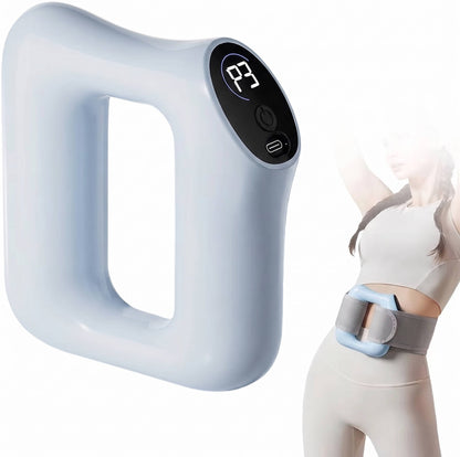 Electric Full Body Fascia Ring Massager with Adjustable Strap, 8 Vibration Modes for Belly, Back, Legs and Waist
