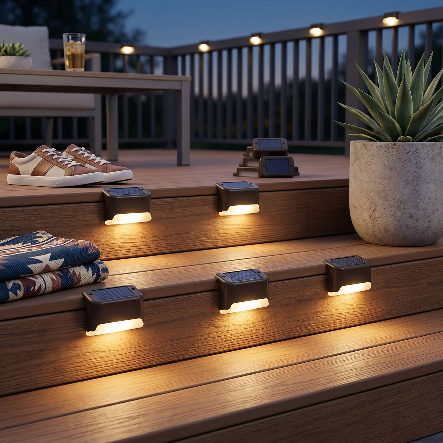 16 Pack Outdoor Solar Deck Lights
