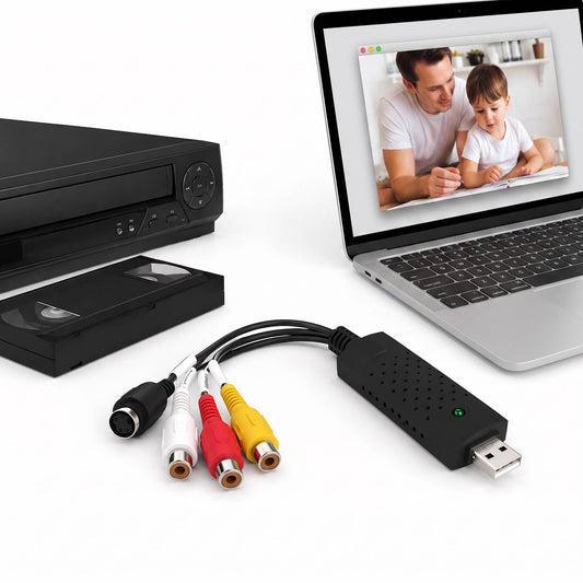 VHS to Digital Converter with Playback & Capture, Video Tape to Digital Converter
