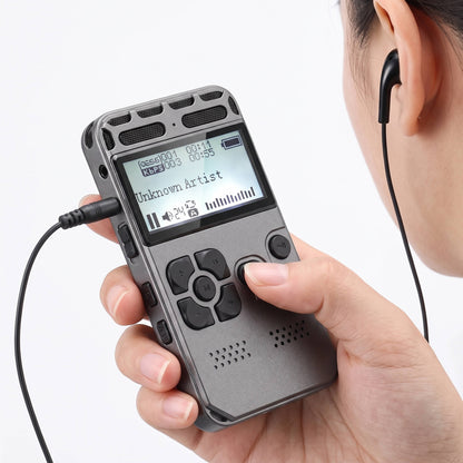 64GB Rechargeable LCD Digital Audio Sound Voice Recorder Dictaphone MP3 Player