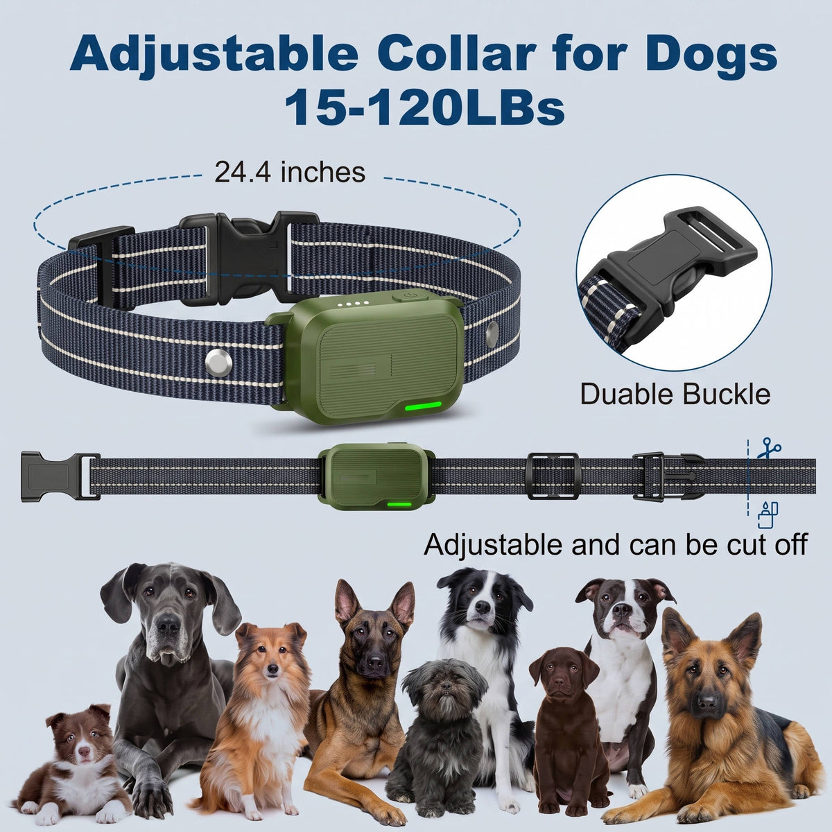 Dog Training Collar with Remote, 3300FT Range, Adjustable Collar for Dogs 10 to 120Lbs