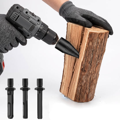 Drill Bits for Wood, Shank Firewood Splitting Drill Bit Works with Any Drill