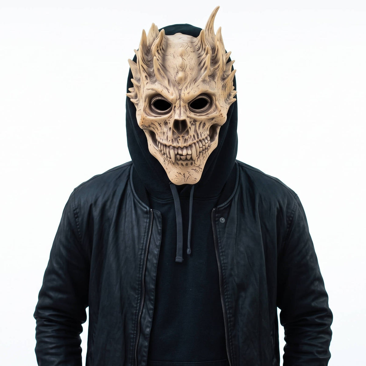 Skull Mask, Full Head Skeleton Mask with Deluxe Latex Helmet Design for Men and Women Halloween Cosplay