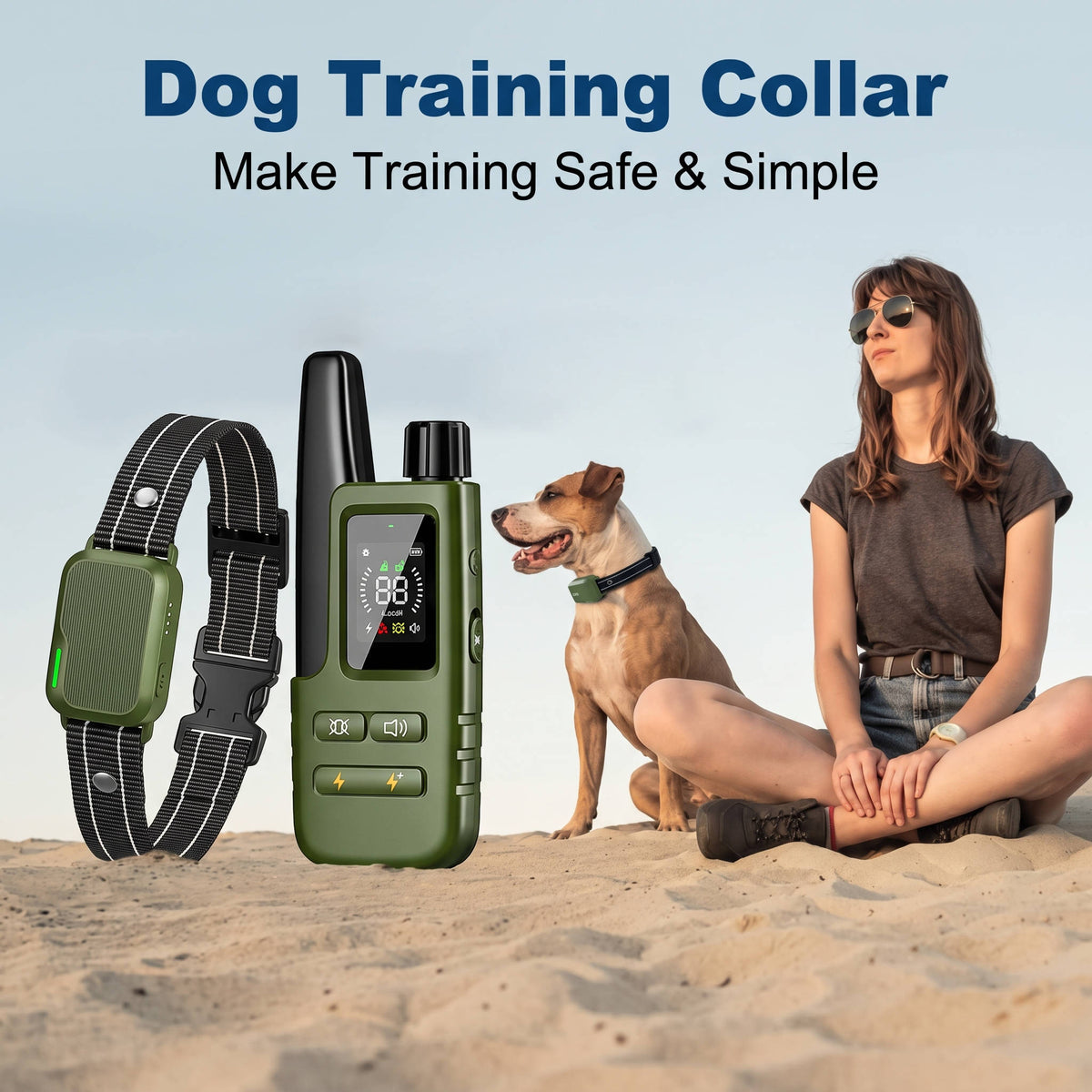 Dog Training Collar with Remote, 3300FT Range, Adjustable Collar for Dogs 10 to 120Lbs
