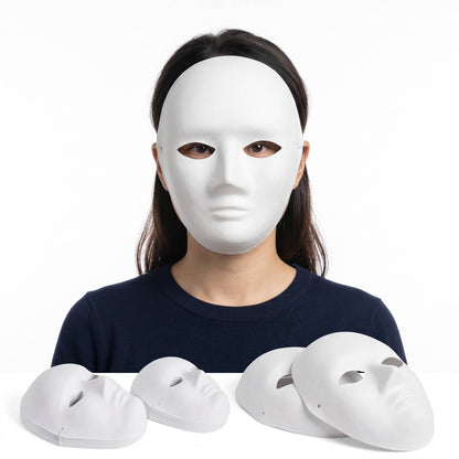 14 Pack Paper Mache Masks, 2 Sizes for Halloween, Masquerade, Theater, Classroom Art and Creative Projects
