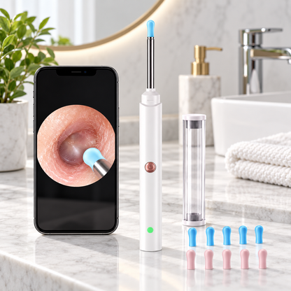 HD Camera Ear Cleaner Rechargeable LED Light Ear Scope