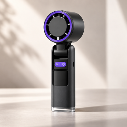 Handheld Fan Flashlight Battery Powered Portable Design
