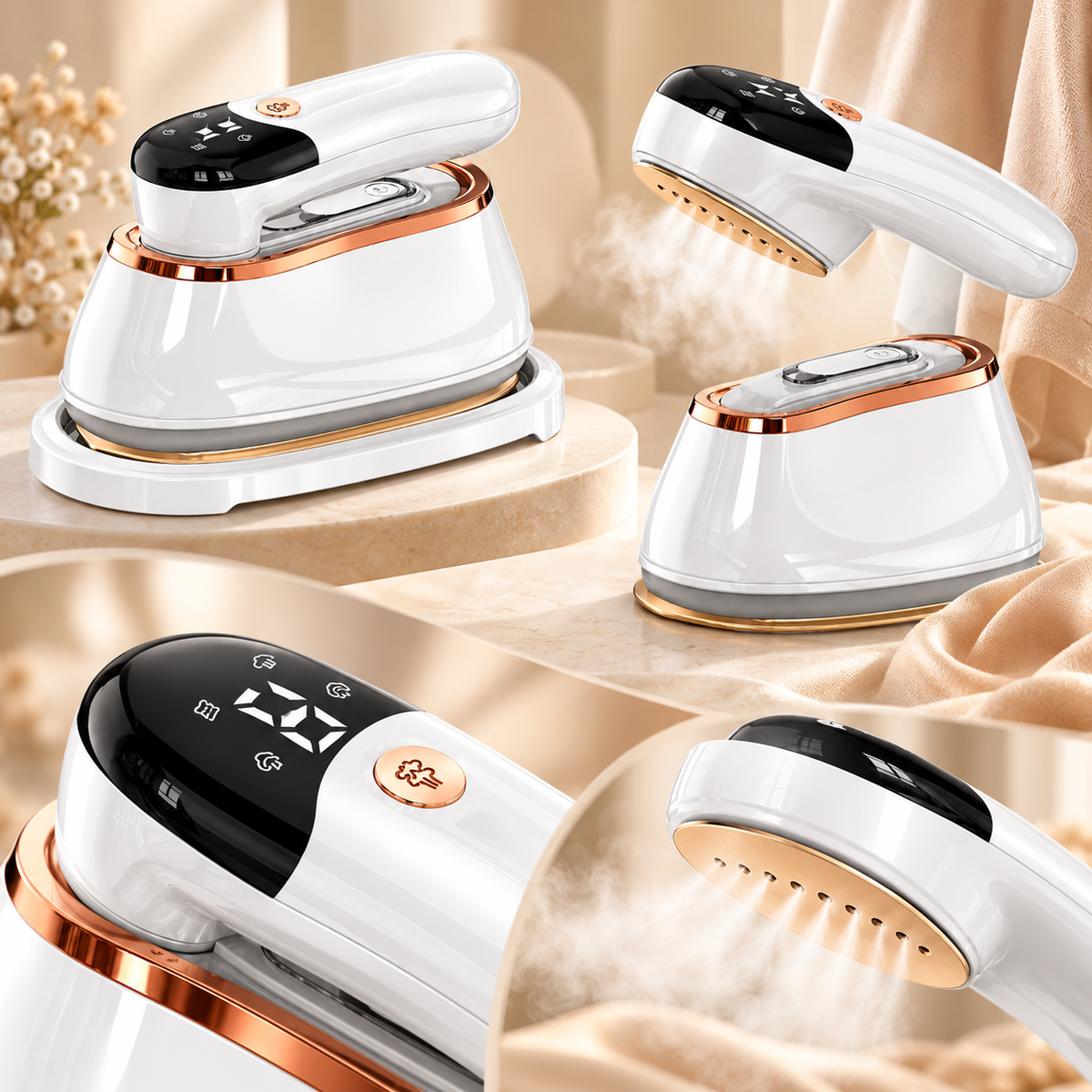 Handheld Garment Steamer Portable Travel Foldable