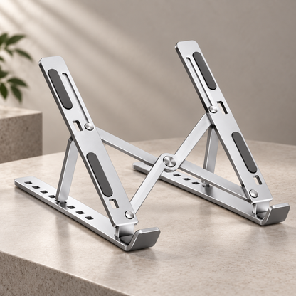 Height Adjustable Laptop Stand Portable Ergonomic Design