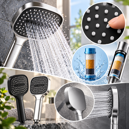 High Pressure Shower Head Filtration Handheld Leakproof
