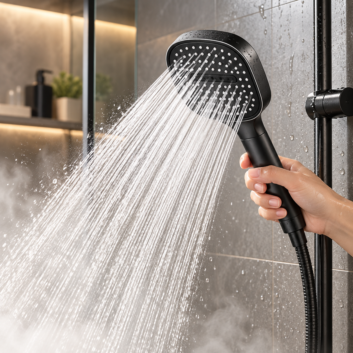 High Pressure Shower Head Filtration Handheld Leakproof