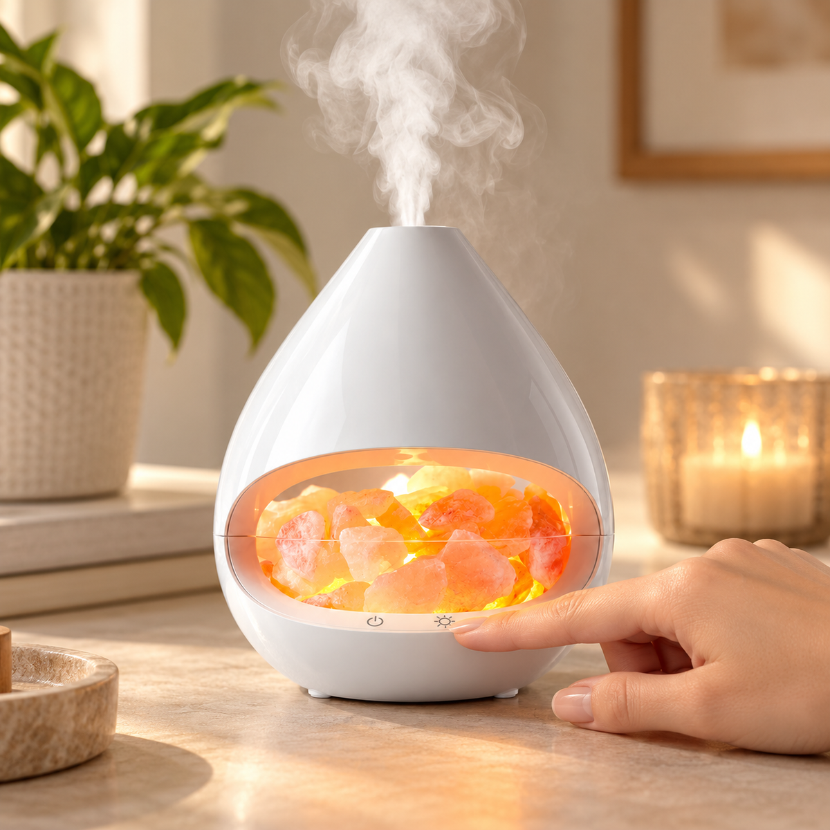 Himalayan Salt Lamp Diffuser Decorative Design