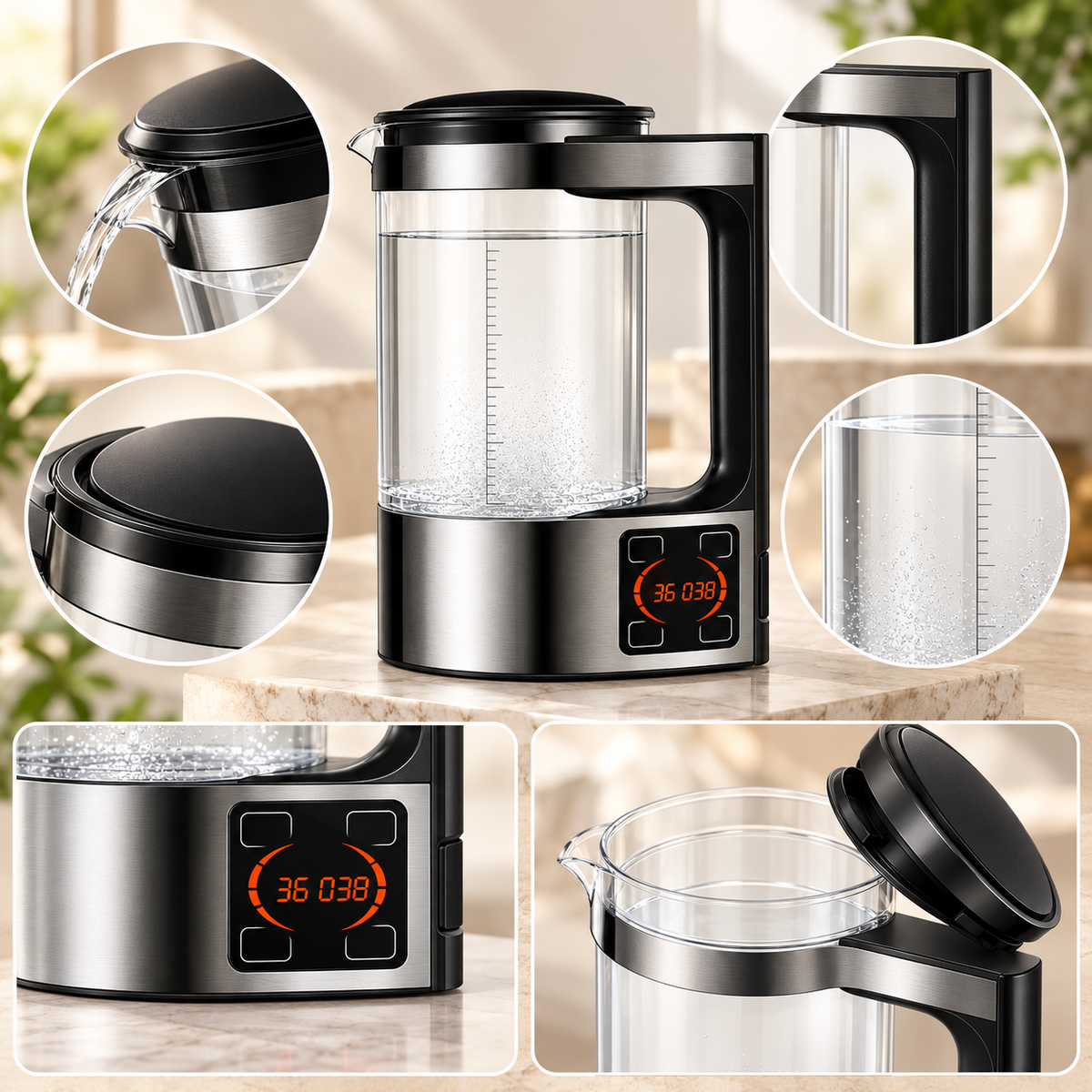 Hydrogen Water Pitcher Large Capacity Generator Faucet