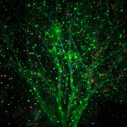 Red and Green Laser Projector with 1000 LED Dots and Multiple Display Modes for Outdoor Decoration