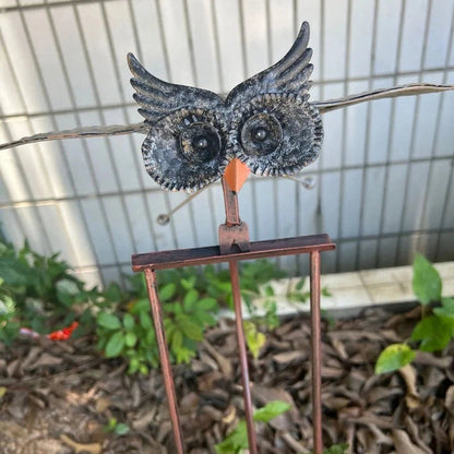 Metal Bird Garden Decoration with Flexible Joints and Wind Motion