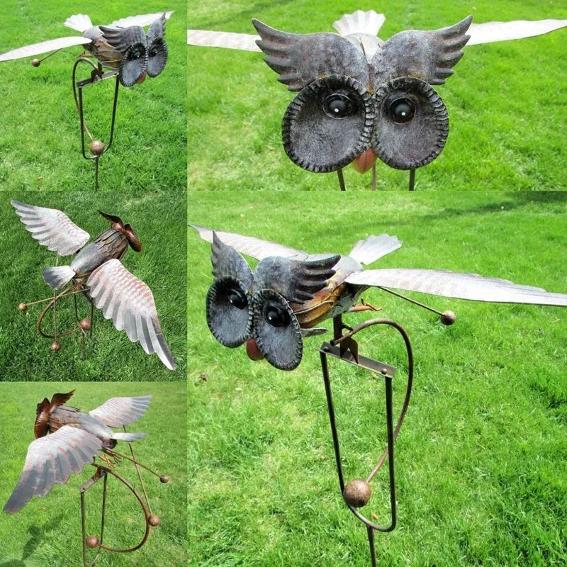 Metal Bird Garden Decoration with Flexible Joints and Wind Motion