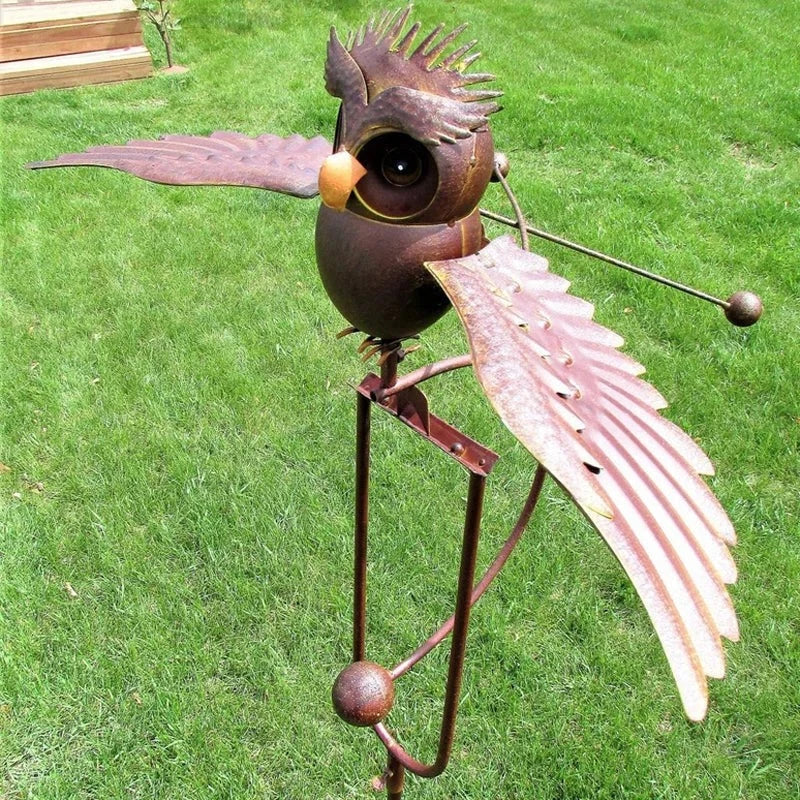 Metal Bird Garden Decoration with Flexible Joints and Wind Motion