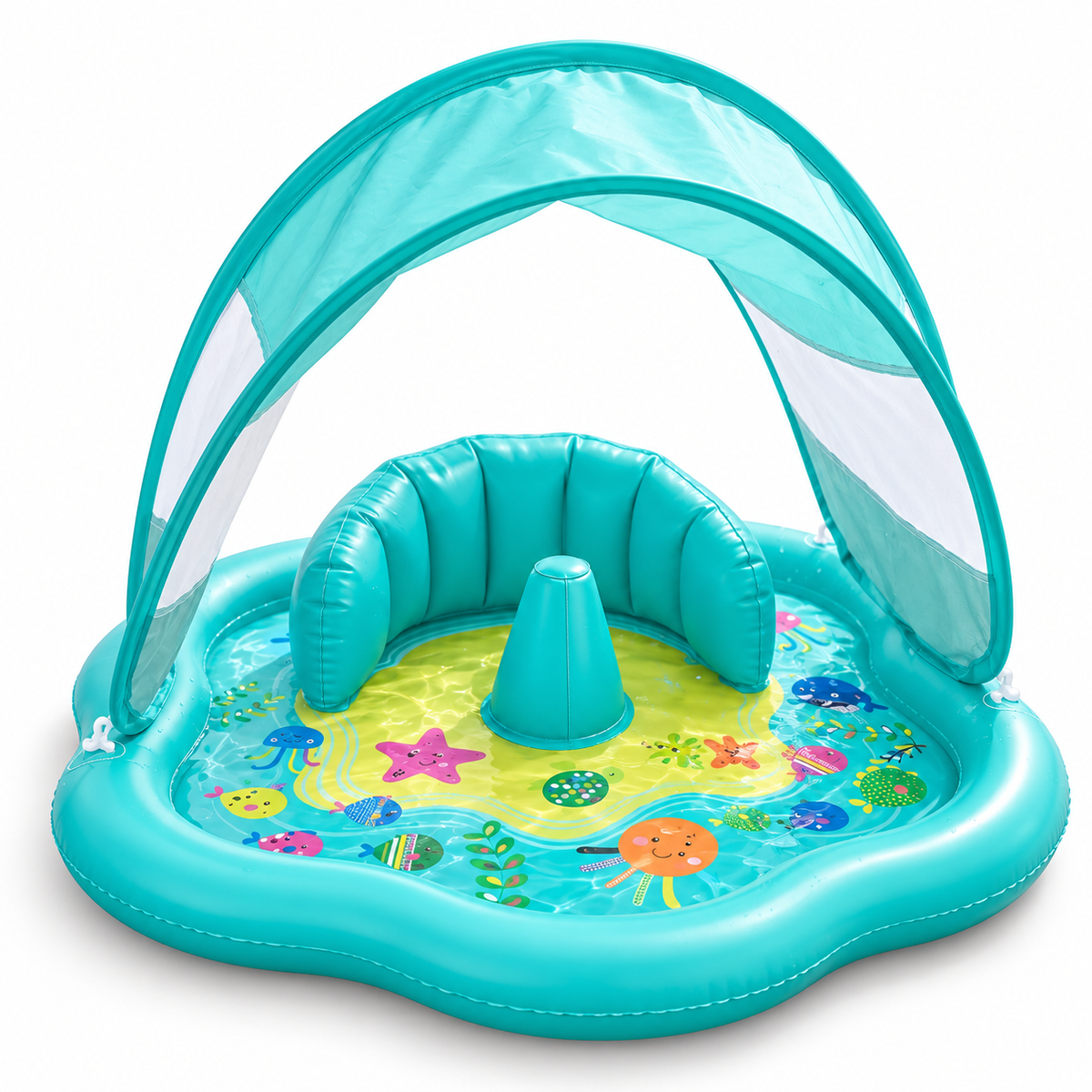 Inflatable Water Mat Baby Water Play Sunshade Included