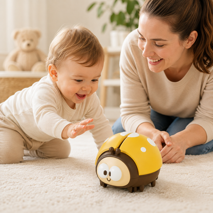 Interactive Colorful Safe Baby Toy Fun Ladybug Design