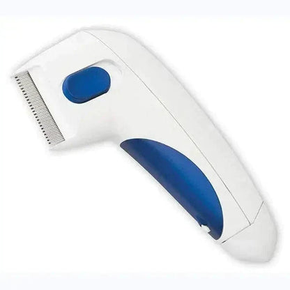 Electric Grooming Comb with Fine Metal Teeth and Low Voltage Discharge for Dogs and Cats