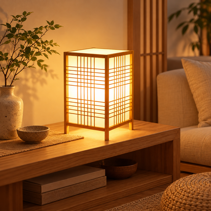 Japanese Soft Light Bamboo Table Lamp Zen Style