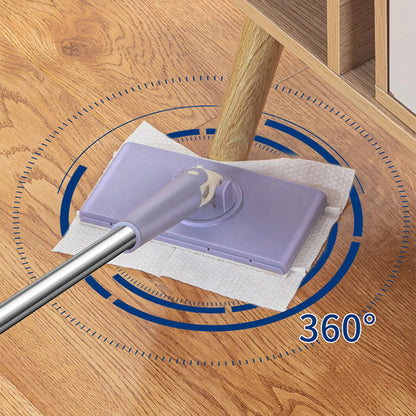 360 Degree Rotating Mop with Angled Handle and Low Profile Head