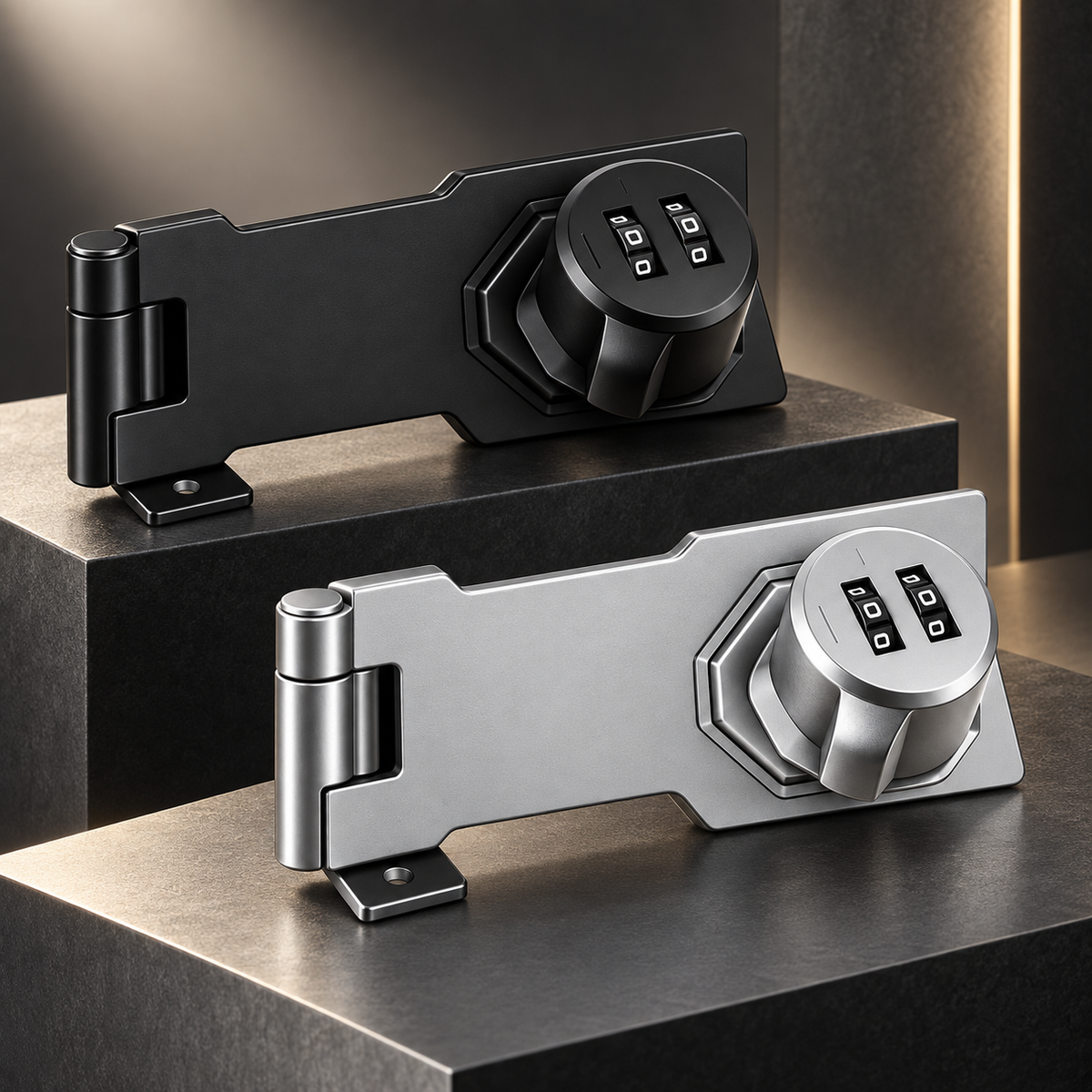Keyless Cabinet Lock Latch Metal Self Adhesive