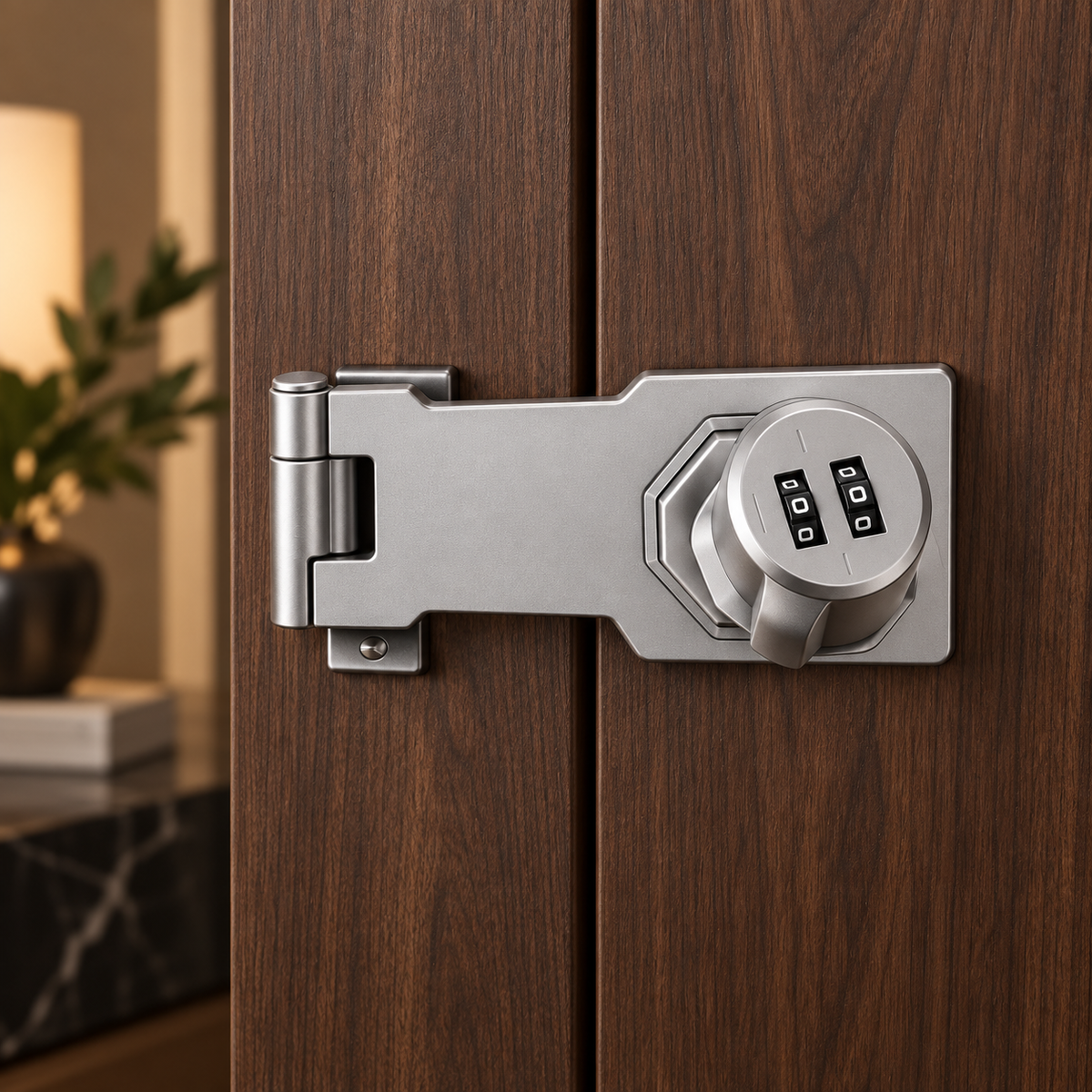 Keyless Cabinet Lock Latch Metal Self Adhesive