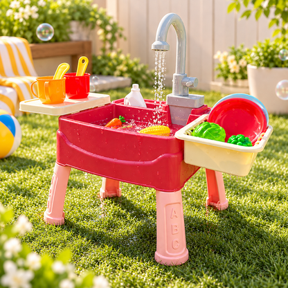 Kids Sink Playset Accessories Indoor Outdoor Pretend Toy