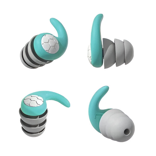 Reusable Silicone Earplugs with Three-Layer Noise Blocking and Contoured Fit