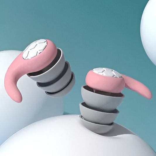 Reusable Silicone Earplugs with Three-Layer Noise Blocking and Contoured Fit