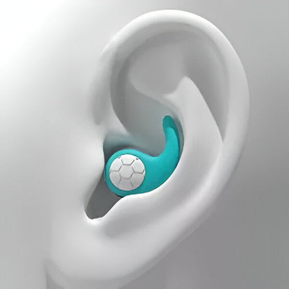 Reusable Silicone Earplugs with Three-Layer Noise Blocking and Contoured Fit
