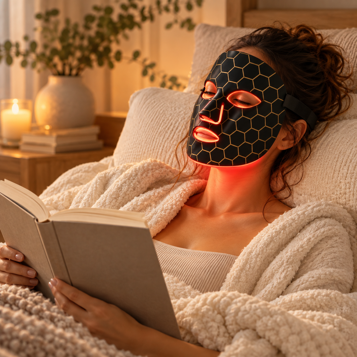 LED Face Mask Silicone USB Rechargeable Flexible Skincare