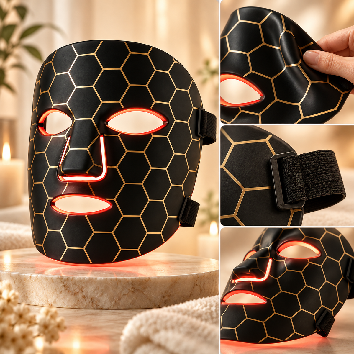 LED Face Mask Silicone USB Rechargeable Flexible Skincare