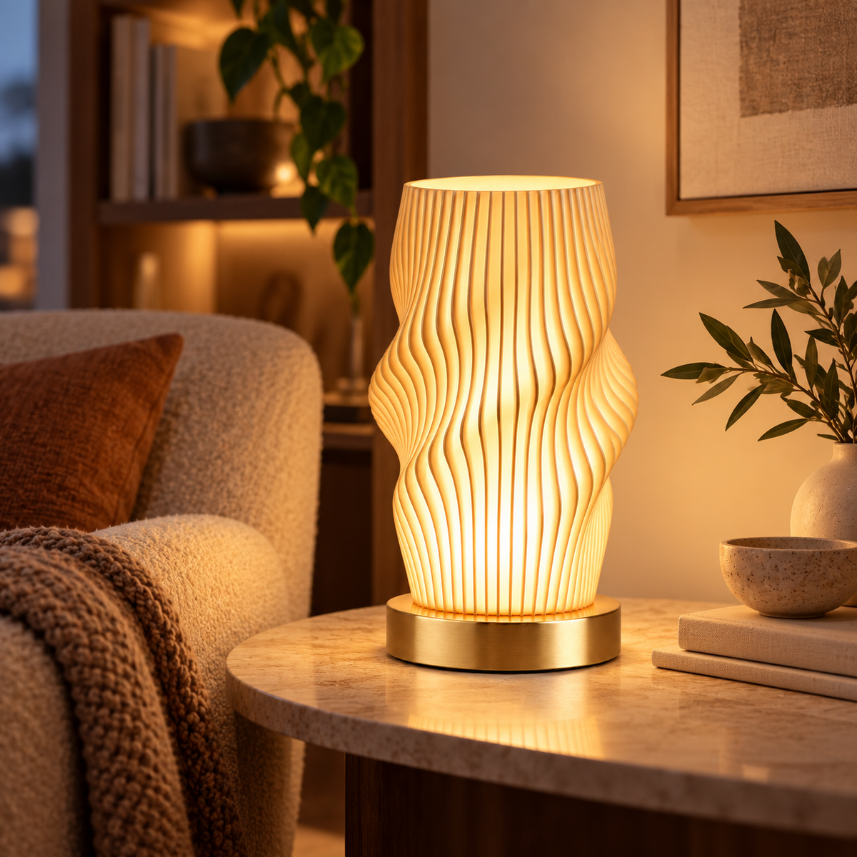 LED Table Lamp USB Touch Dimmable Compact Modern Desk Light