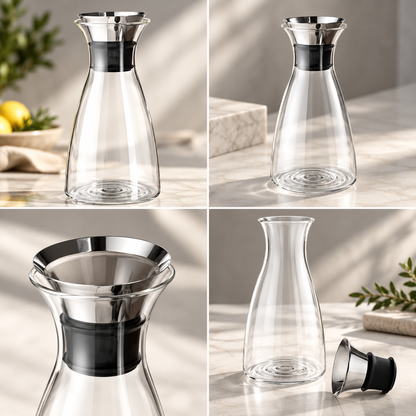 Lightweight Glass Carafe Minimalist Design Kitchen