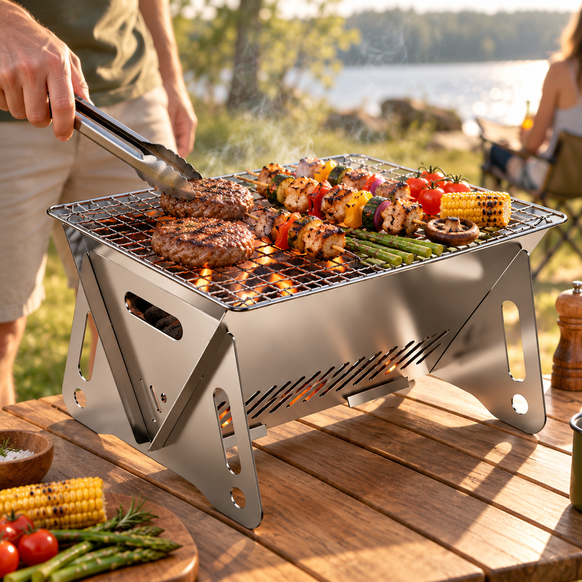 Lightweight Portable Grill Compact Outdoor Cooking