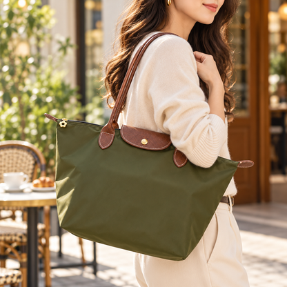 Luxurious Handles Tote Bag Versatile Everyday Elegant