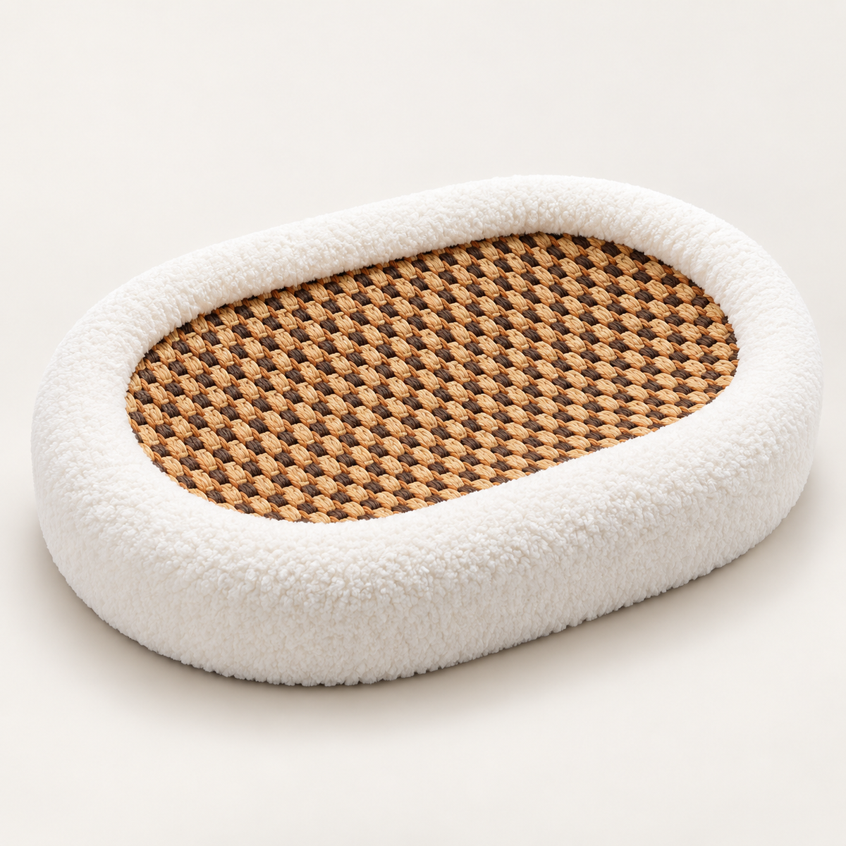 Luxury Plush Cat Bed Scratchable Lounger Cozy Round