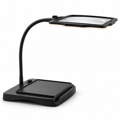 Magnifying Desk Lamp Hands Free Adjustable Arm Design
