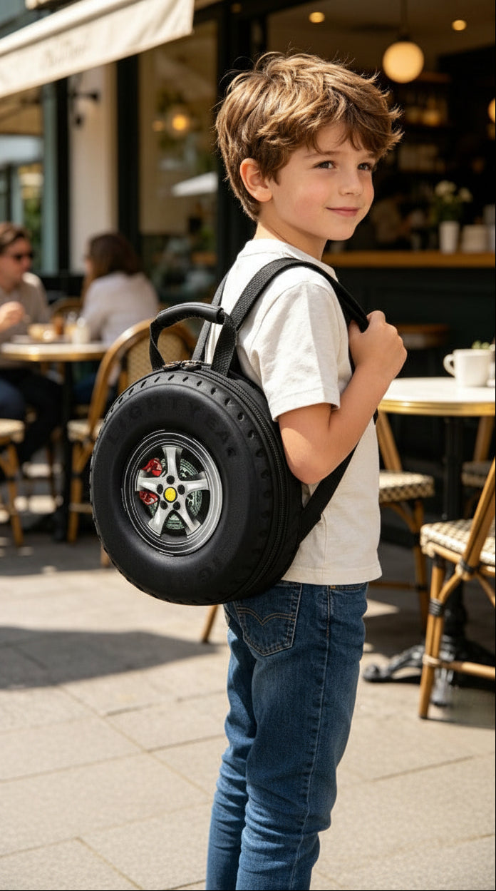 EVA Tire Kids Backpack – Cute Korean Style Kindergarten School Bag for Boys with Lightweight Comfortable Everyday Carry