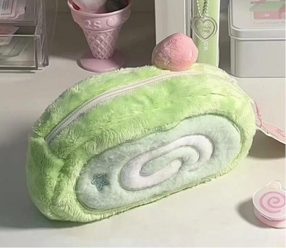 Cute Plush Pencil Case – Large Capacity Multifunction Stationery Storage Pouch for Students, School and Office Organization