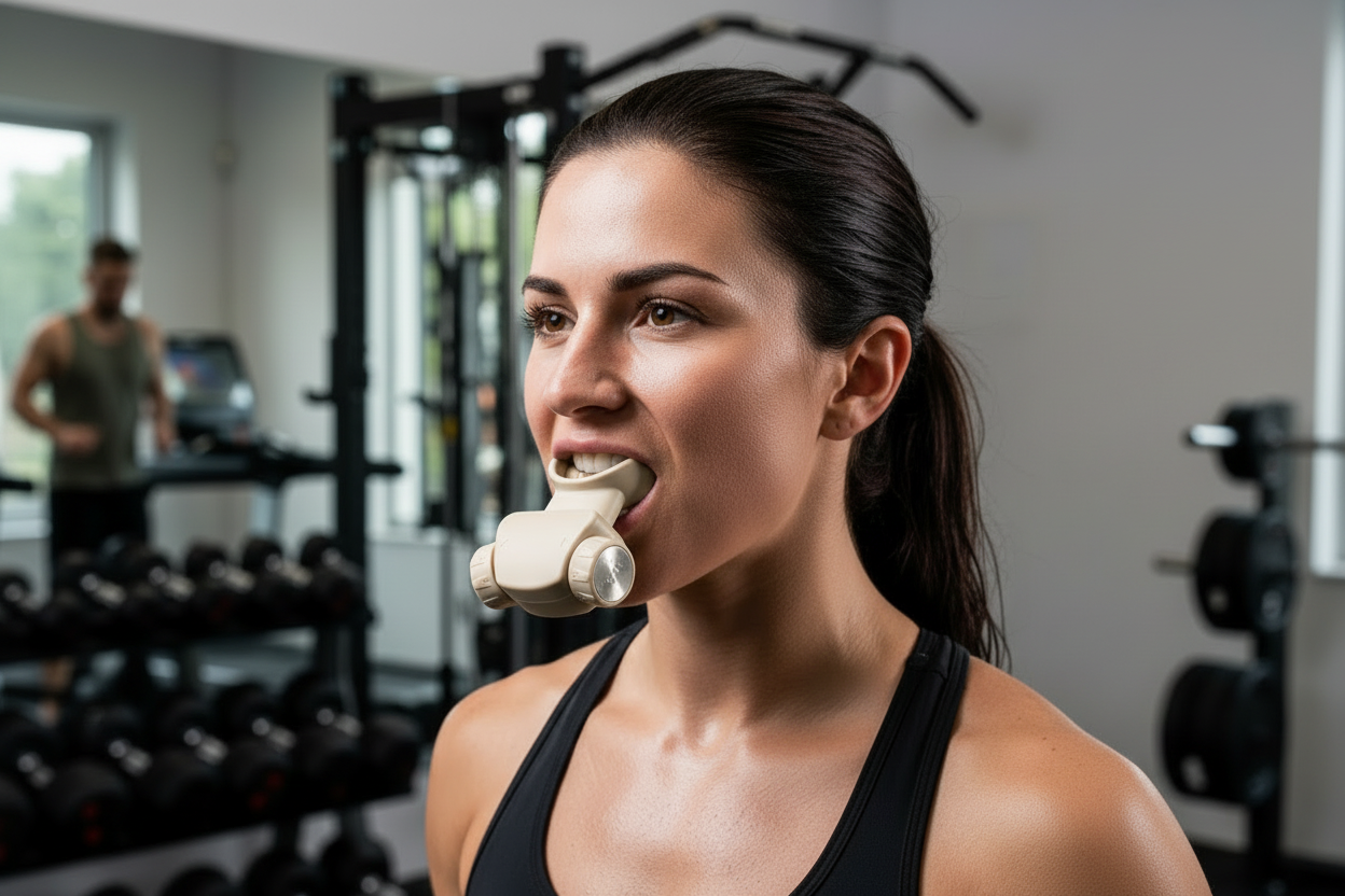 Smart Breathing Trainer – App Connected Adjustable Resistance Lung Exerciser for Core Training, Pilates and Respiratory Fitness