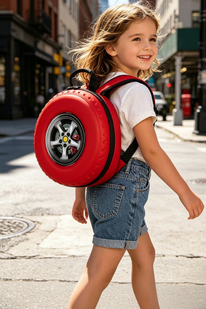 EVA Tire Kids Backpack – Cute Korean Style Kindergarten School Bag for Boys with Lightweight Comfortable Everyday Carry