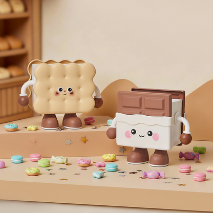 Cute Toast Storage Basket – Kawaii Desktop Organizer for Snacks, Stationery, Pens and Dorm Room Miscellaneous Storage